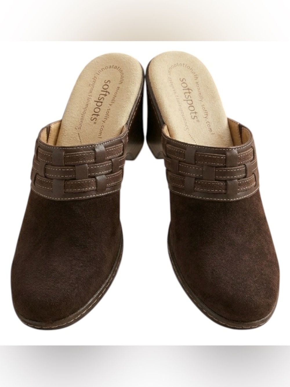 Softspots Brown Cate Mules with Cushioned Footbed size 8,5